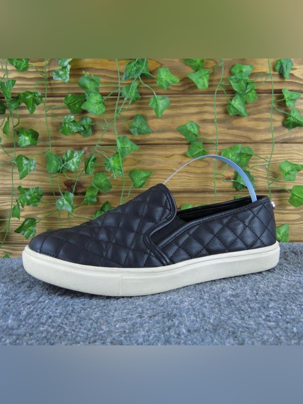 Steve Madden Black Quilted Slip-On Sneakers
